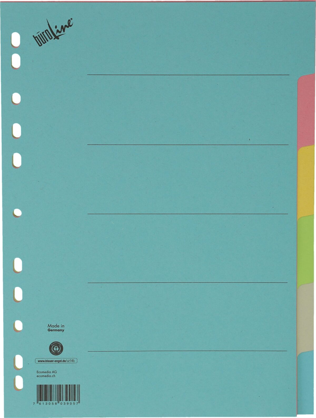 BÜROLINE Kartonregister A4 40578 bunt 6-teilig – Hochwertig & günstig bei ShopDeca