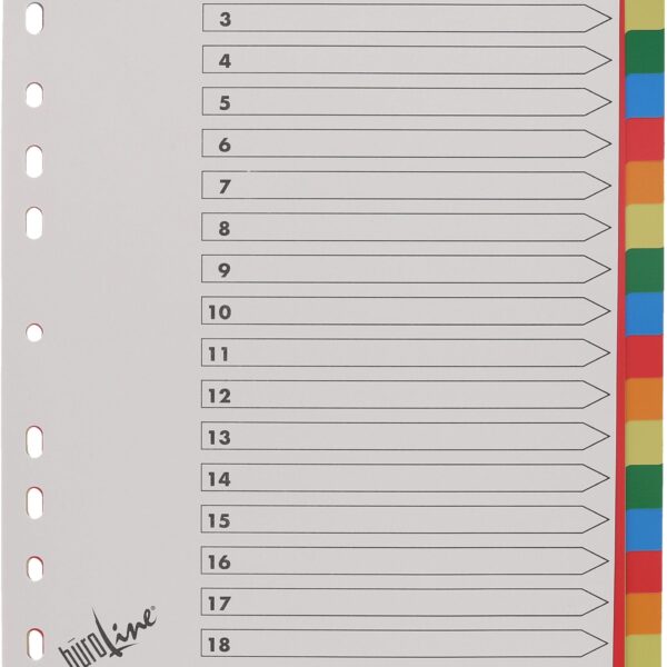 BÜROLINE Register PP bunt A4 40985 bunt 20-teilig