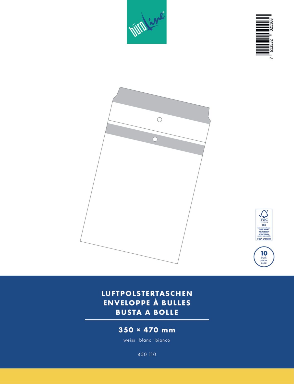 BÜROLINE Luftpolstertasche Gr.10 450110 weiss, 10 Stück 370x480mm – Hochwertig & günstig bei ShopDeca