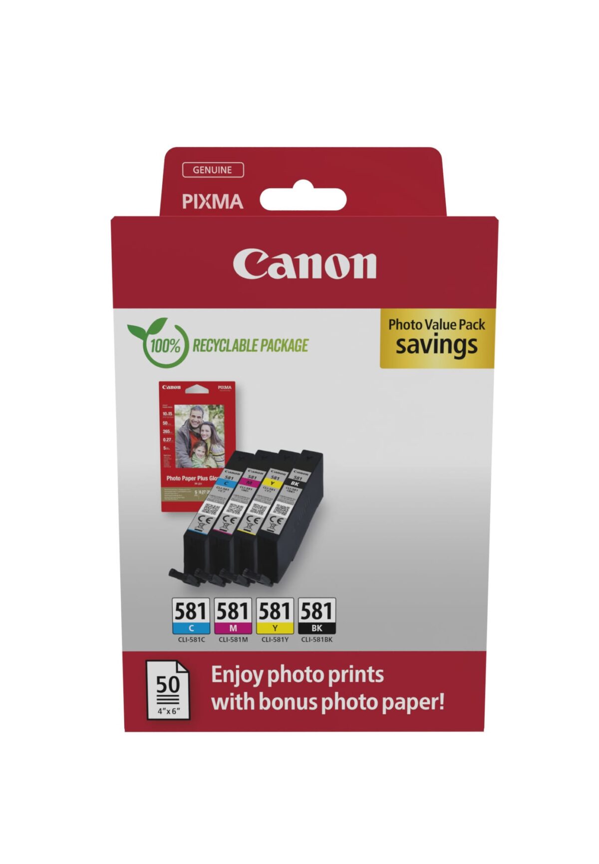 CANON Photo Valuepack BKCMY CLI-581 Pixma TR7550 4x5.6ml – Hochwertig & günstig bei ShopDeca