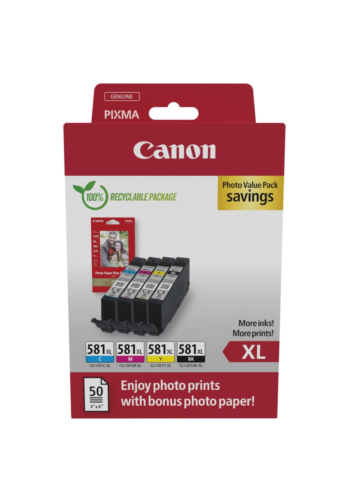 CANON Multipack Tinte Photo BKCMY CLI-581XL Pixma TR7550 4x8.3ml – Hochwertig & günstig bei ShopDeca