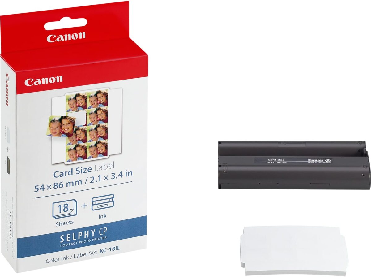 CANON Farbtinte/Kleberset 8,6x5,4cm KC18IL CP 100 (Mini-Sticker) 18 Blatt – Hochwertig & günstig bei ShopDeca