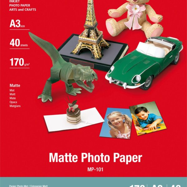 CANON Matte Photo Papier A3 MP101A3 InkJet, 170g 40 Blatt