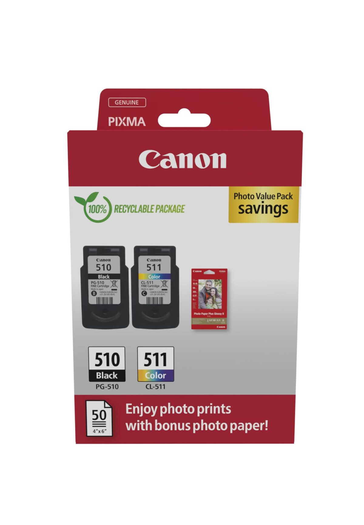 CANON Photo Value Pack BKCMY PGCL510/1 Pixma iP2700 GP-501 50Bl. – Hochwertig & günstig bei ShopDeca