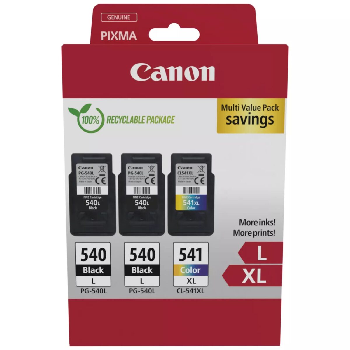CANON Multipack Tinte L+XL BKCMY PGCL540/1 Pixma MG2150 2xLBK & 1xCMYXL – Hochwertig & günstig bei ShopDeca