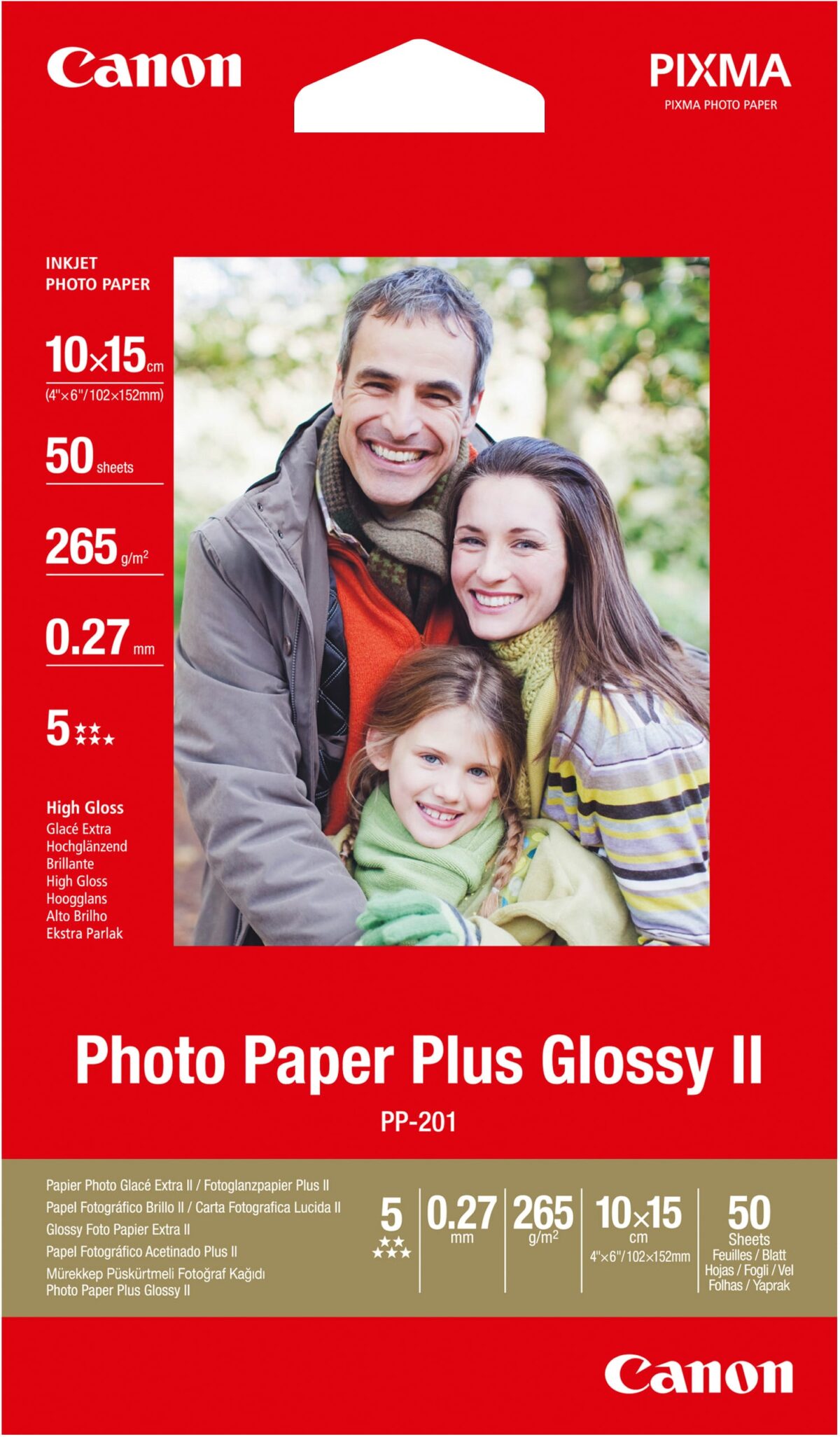 CANON Photo Paper Plus 265g 10x15cm PP2014x6 InkJet glossy II 50 Blatt – Hochwertig & günstig bei ShopDeca