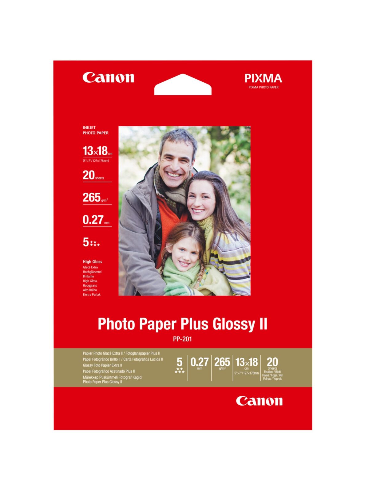 CANON Photo Paper Plus 265g 13x18cm PP2015x7 InkJet glossy II 20 Blatt – Hochwertig & günstig bei ShopDeca