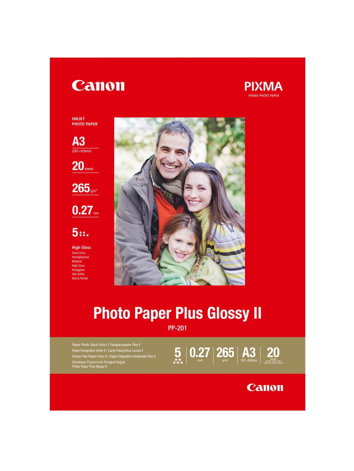 CANON Photo Paper Plus 265g A3 PP201A3 InkJet glossy II 20 Blatt – Hochwertig & günstig bei ShopDeca