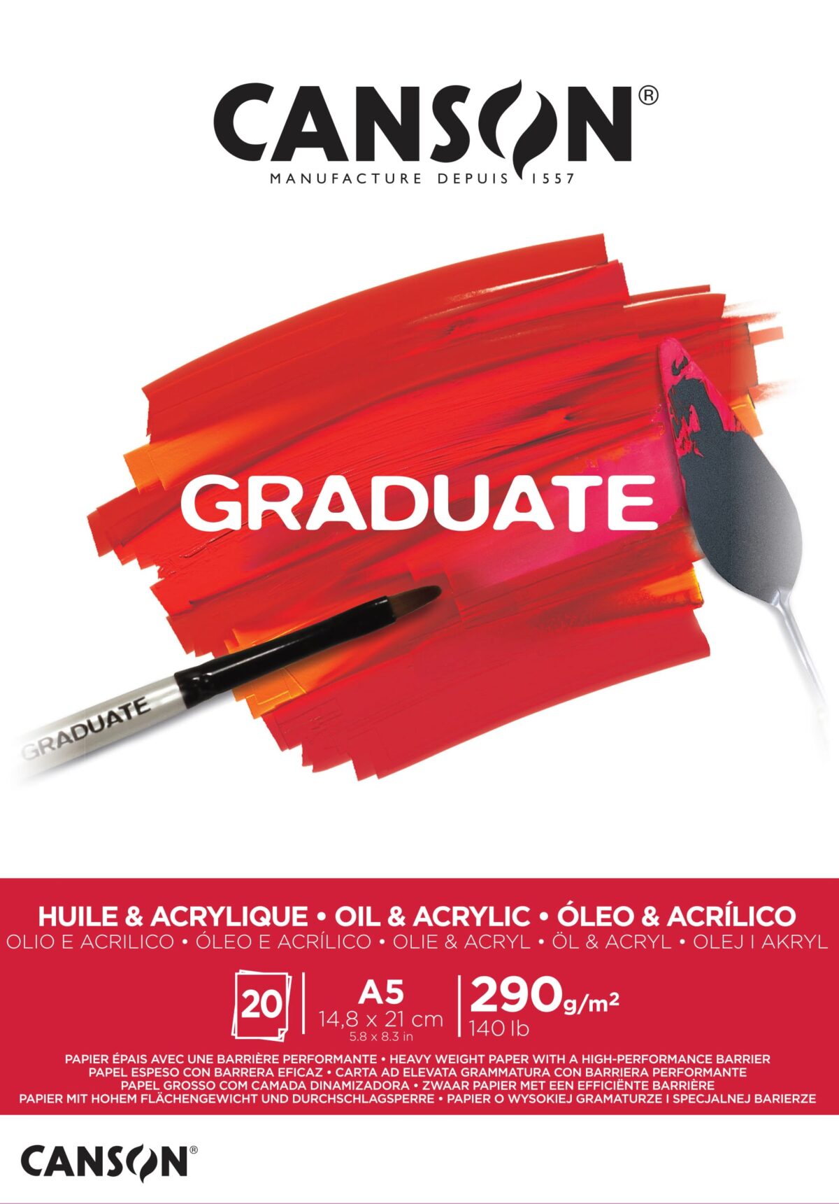 CANSON Graduate Öl und Acryl A5 400110379 20 Blatt, weiss, 290g – Hochwertig & günstig bei ShopDeca