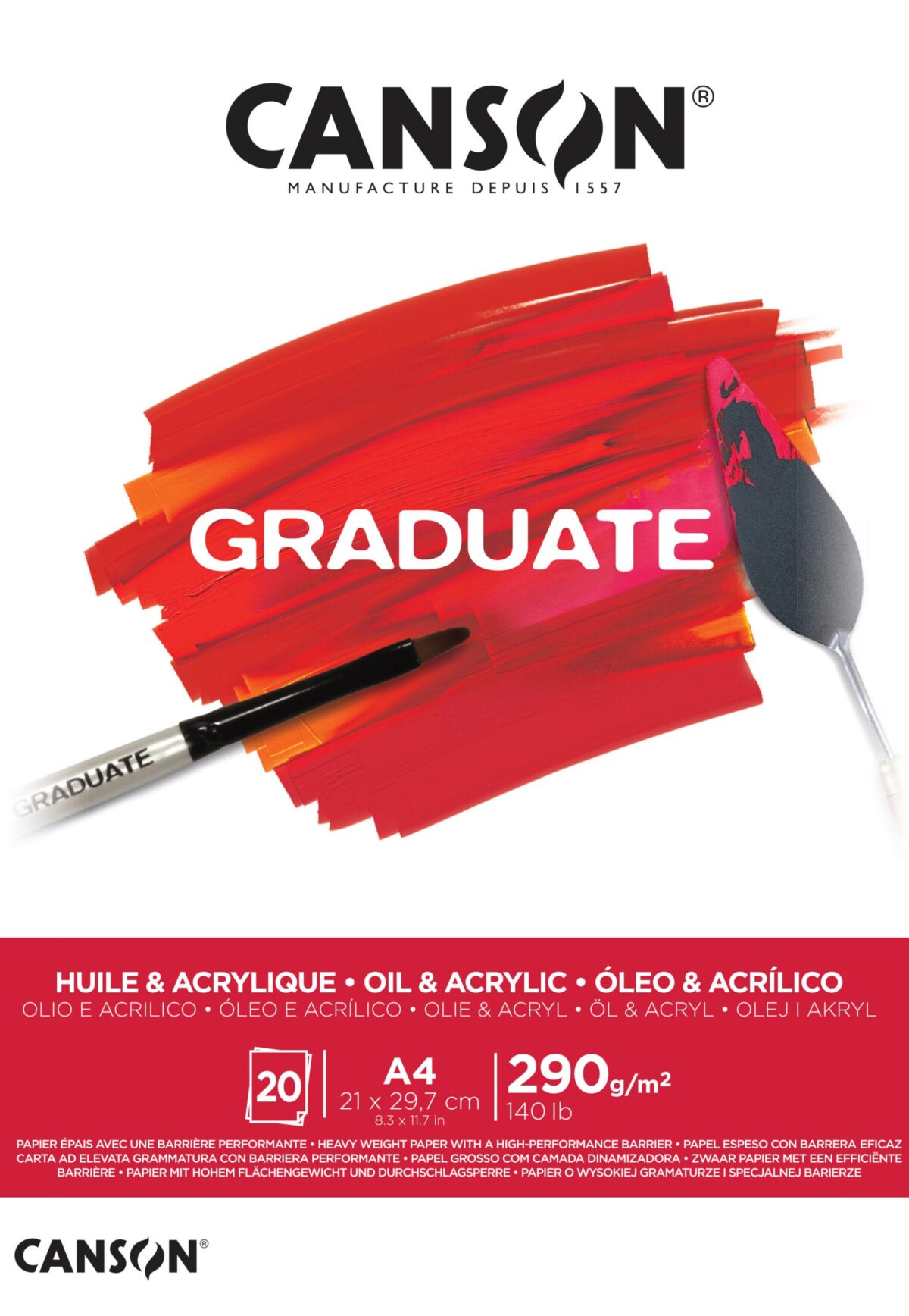 CANSON Graduate Öl und Acryl A4 400110380 20 Blatt, weiss, 290g – Hochwertig & günstig bei ShopDeca