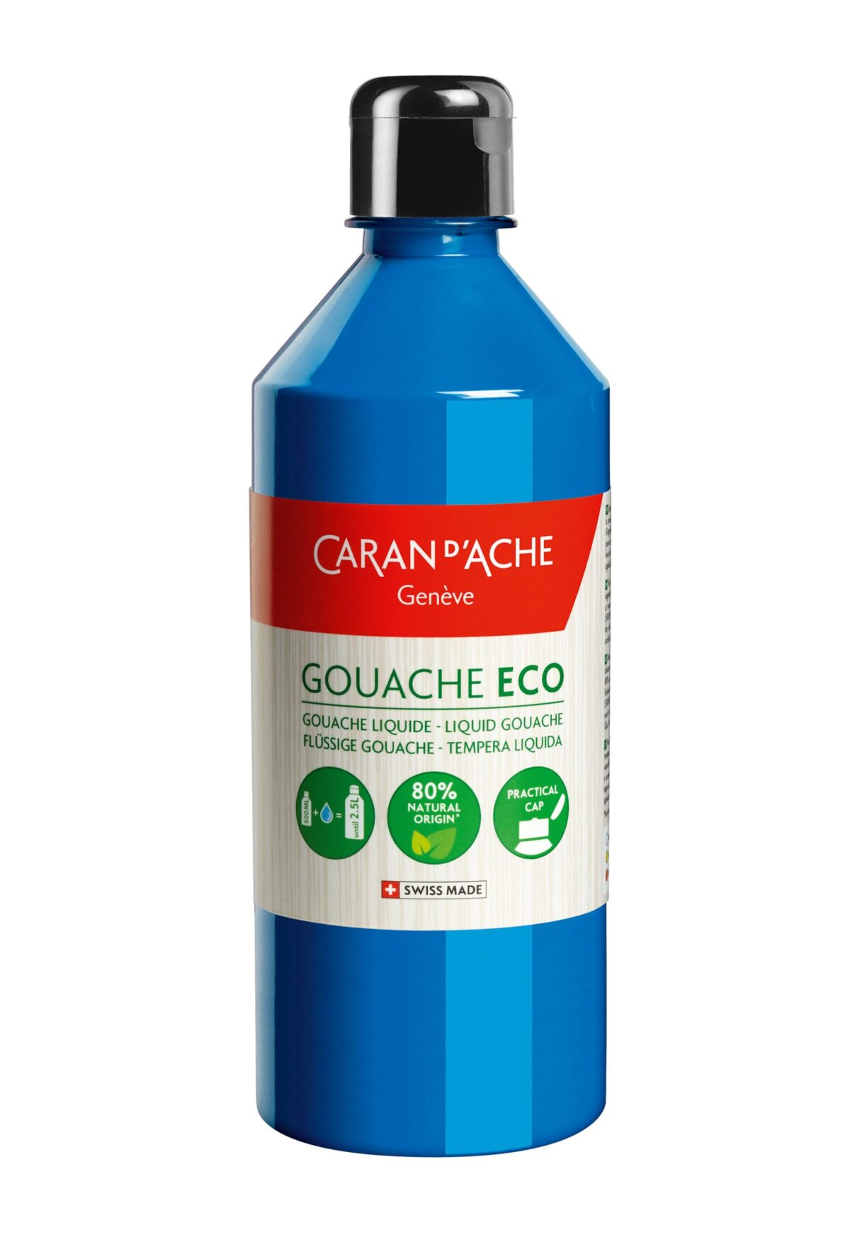 CARAN D'ACHE Deckfarbe Gouache Eco 500ml 2373.170 cyan flüssig – Hochwertig & günstig bei ShopDeca