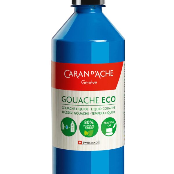 CARAN D'ACHE Deckfarbe Gouache Eco 500ml 2373.170 cyan flüssig