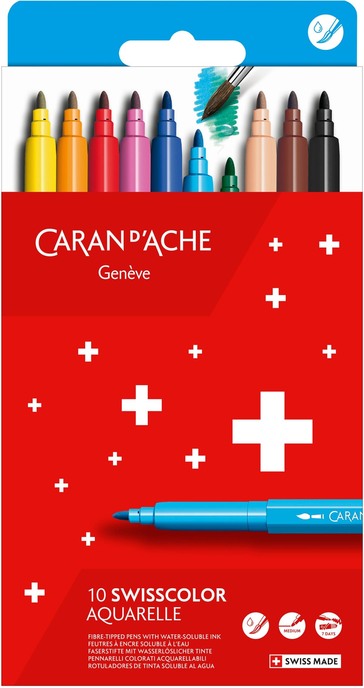 CARAN D'ACHE Fasermaler Swisscolor 285.41 10 Stück – Hochwertig & günstig bei ShopDeca