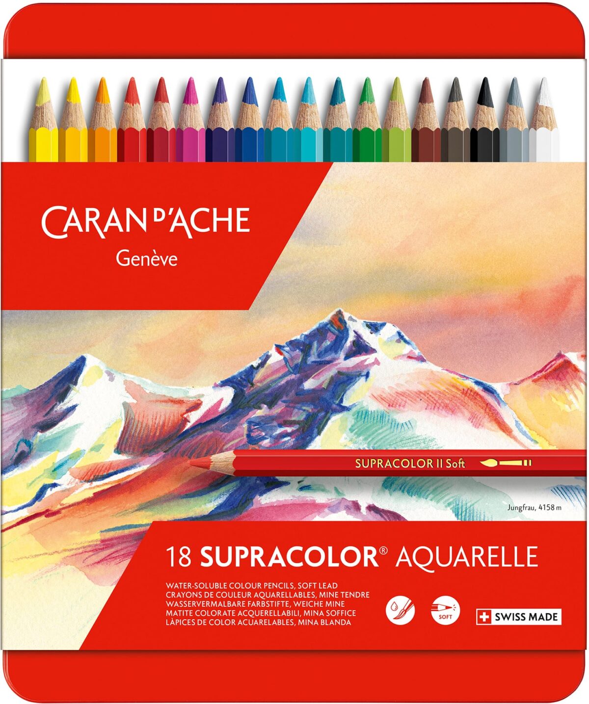 CARAN D'ACHE Farbstifte Supracolor 3,8mm 3888.318 ass. in Metallsch. 18 Stück – Hochwertig & günstig bei ShopDeca