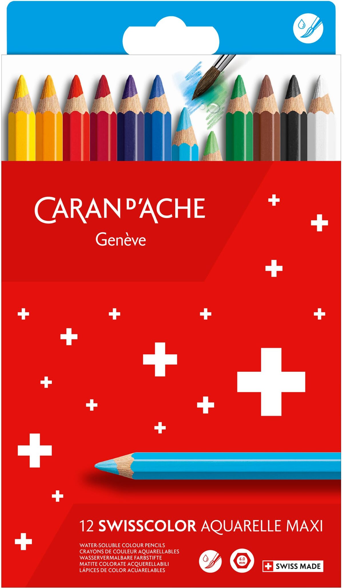 CARAN D'ACHE Farbstifte Swisscolor 498.812 Maxi 12 Stück – Hochwertig & günstig bei ShopDeca