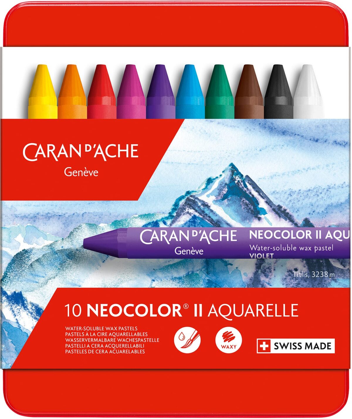 CARAN D'ACHE Wachspastelle Neocolor II 7500.310 10-farbig assortiert – Hochwertig & günstig bei ShopDeca