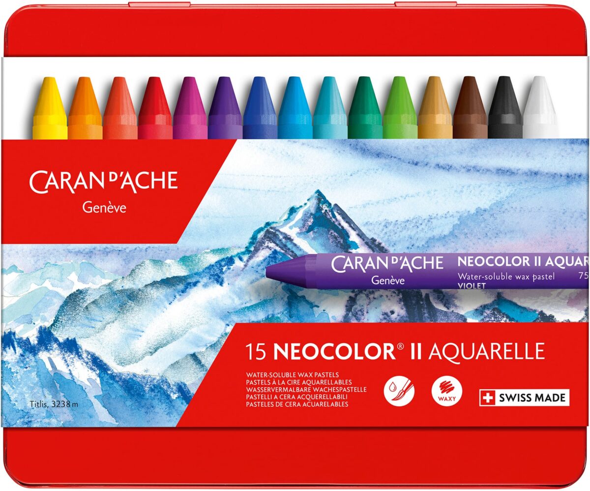 CARAN D'ACHE Wachspastelle Neocolor II 7500.315 15-farbig assortiert – Hochwertig & günstig bei ShopDeca