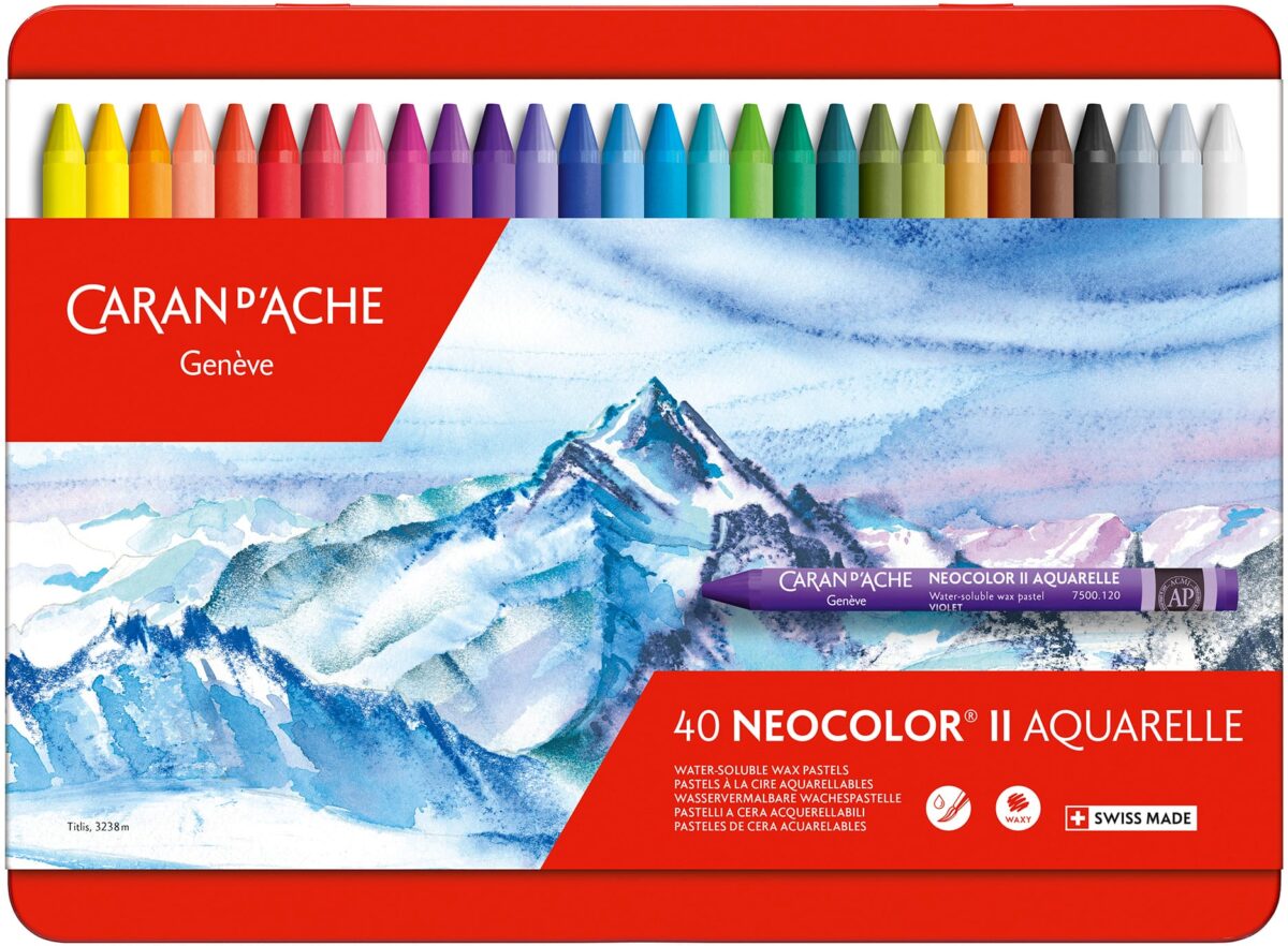CARAN D'ACHE Wachsmalkreide Neocolor II 7500.340 40 Farben ass. Metallbox – Hochwertig & günstig bei ShopDeca