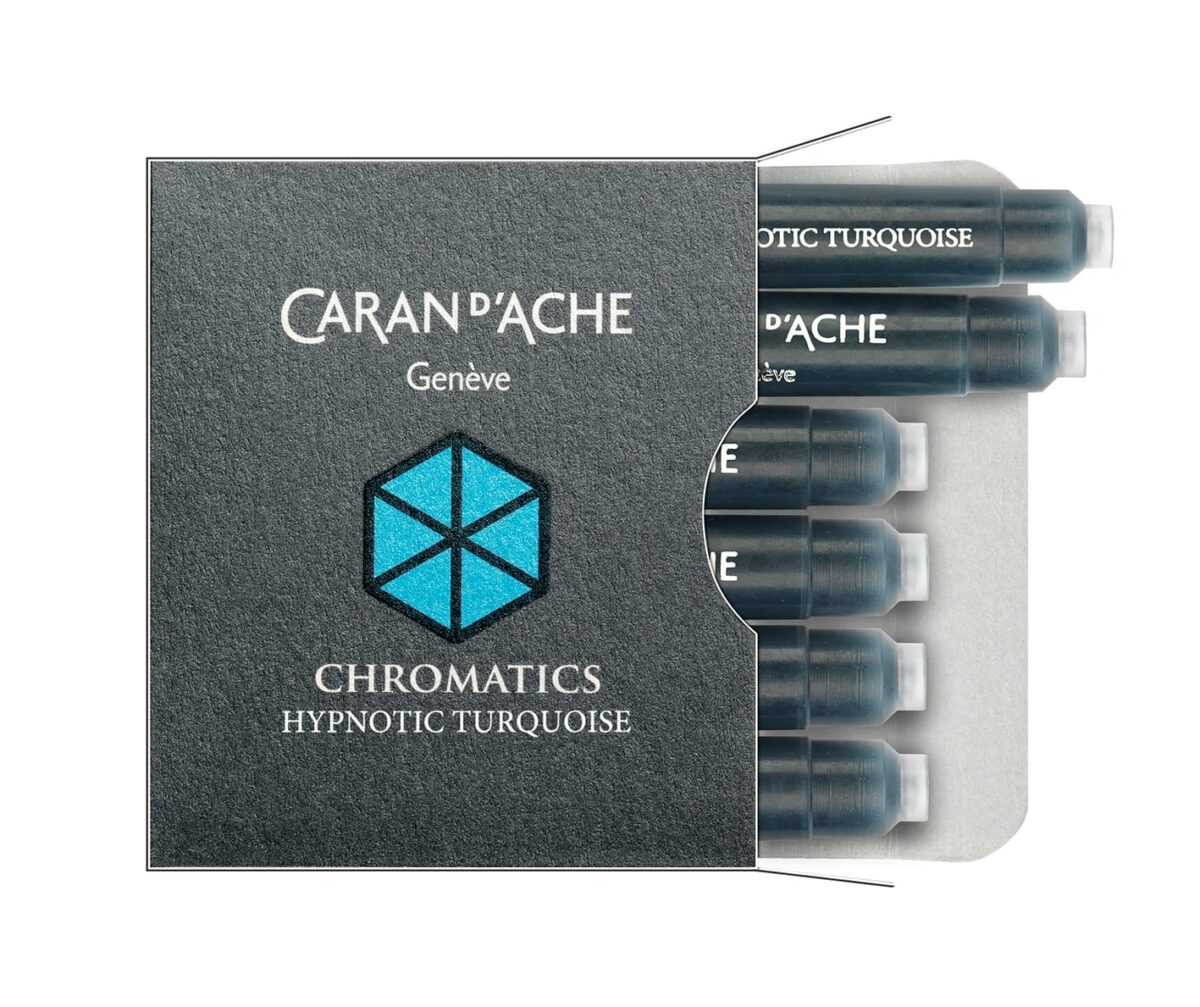 CARAN D'ACHE Tintenpatrone 8021.191 Hypnotic Turquoise 6 Stück – Hochwertig & günstig bei ShopDeca