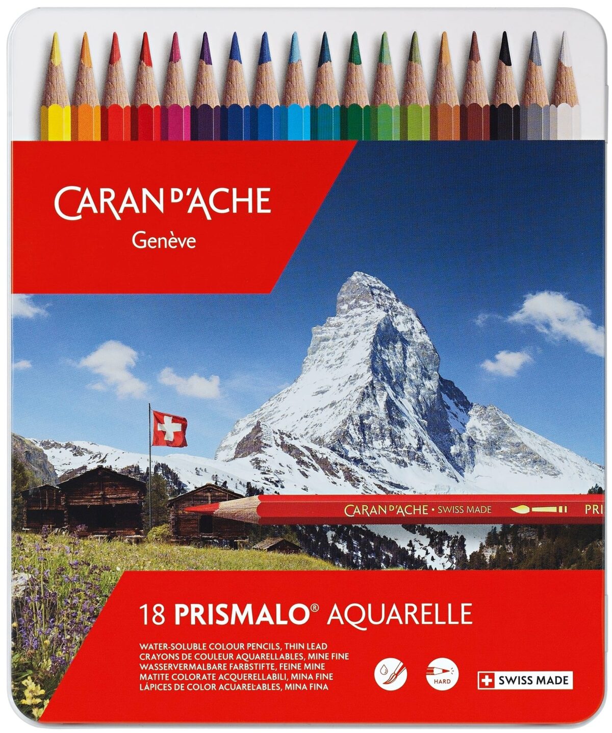 CARAN D'ACHE Farbstifte Prismalo 3mm 999.318 ass. in Metallsch. 18 Stück – Hochwertig & günstig bei ShopDeca