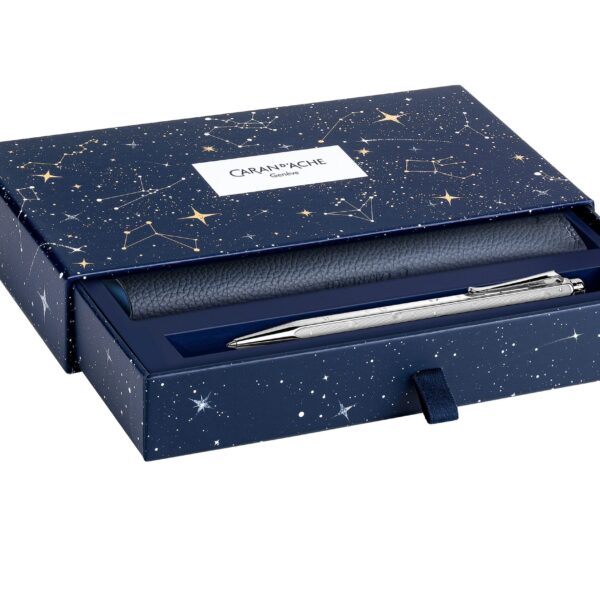 CARAN D'ACHE Kugelschreiber Ecridor Set CC0890.024 Cosmic blau mit Lederetui