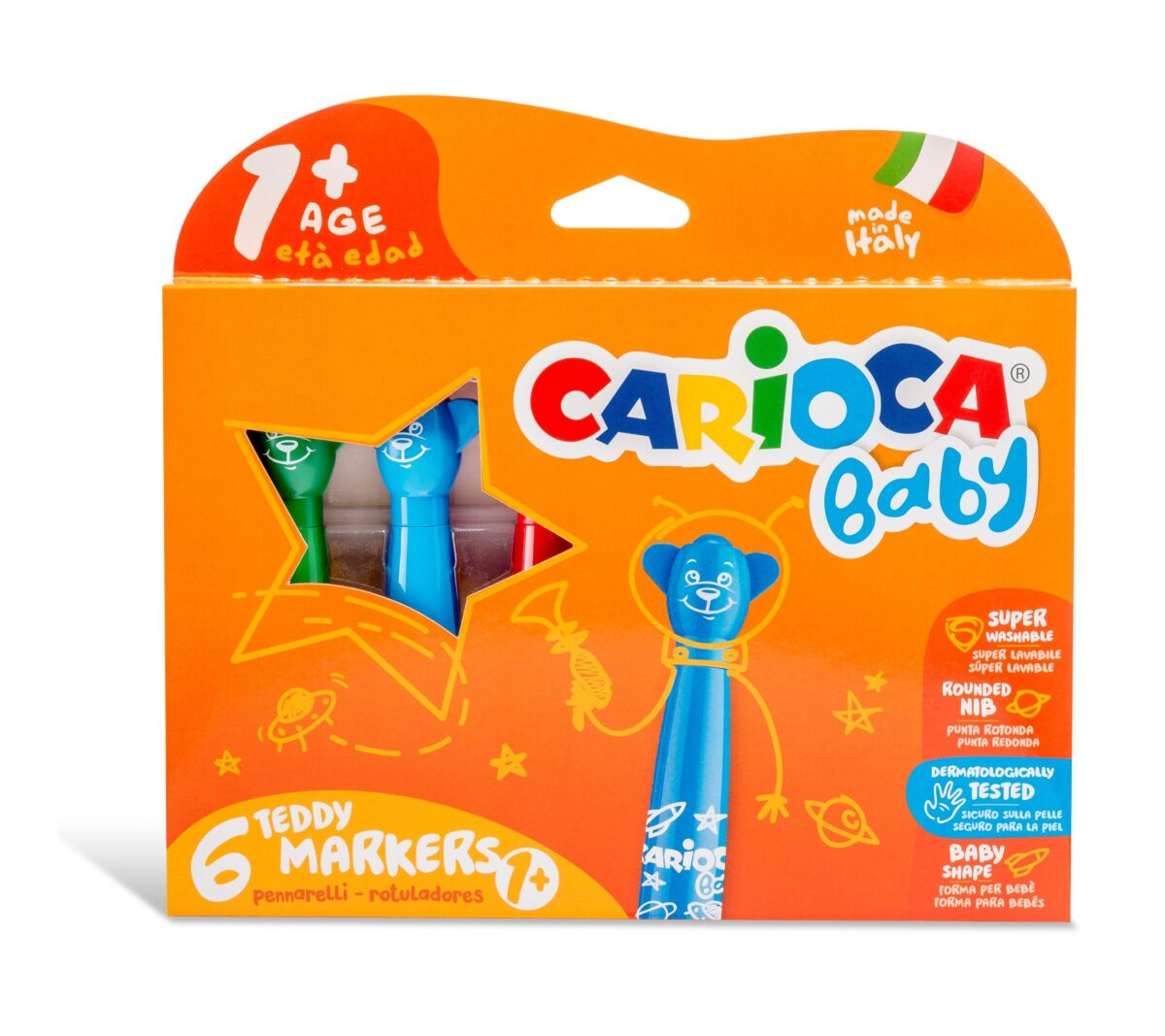 CARIOCA Fasermaler Baby Teddy 003413 ass. 6 Stück – Hochwertig & günstig bei ShopDeca
