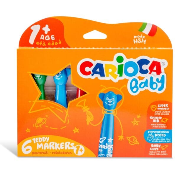 CARIOCA Fasermaler Baby Teddy 003413 ass. 6 Stück