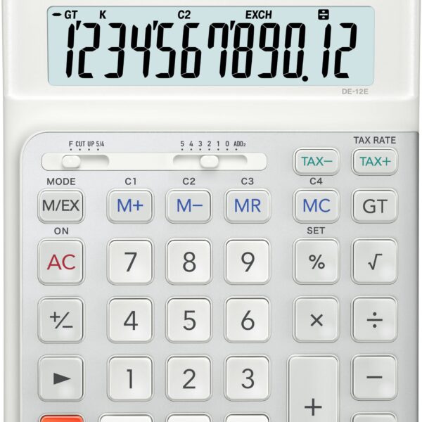 CASIO Tischrechner DE-12E-WE weiss