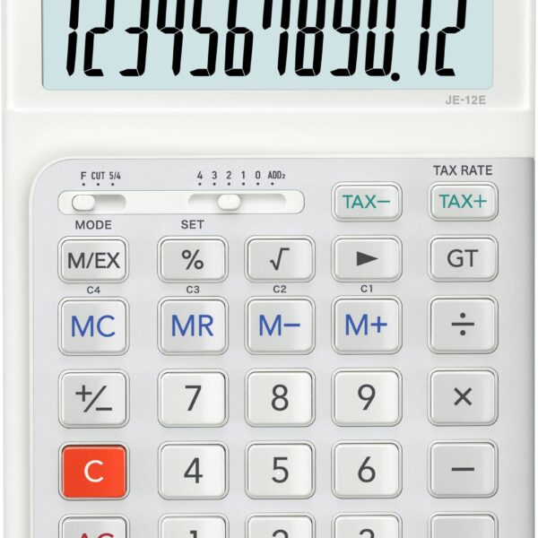 CASIO Tischrechner JE-12E-WE weiss