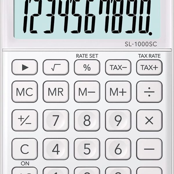 CASIO Taschenrechner BIC SL1000SCW 10-stellig weiss