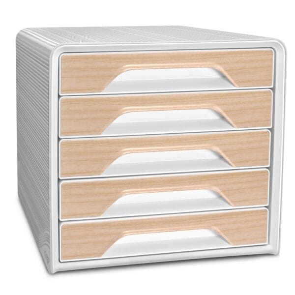CEP Schubladenbox Smoove Silva 1071111021 5 Schubladen weiss/buche