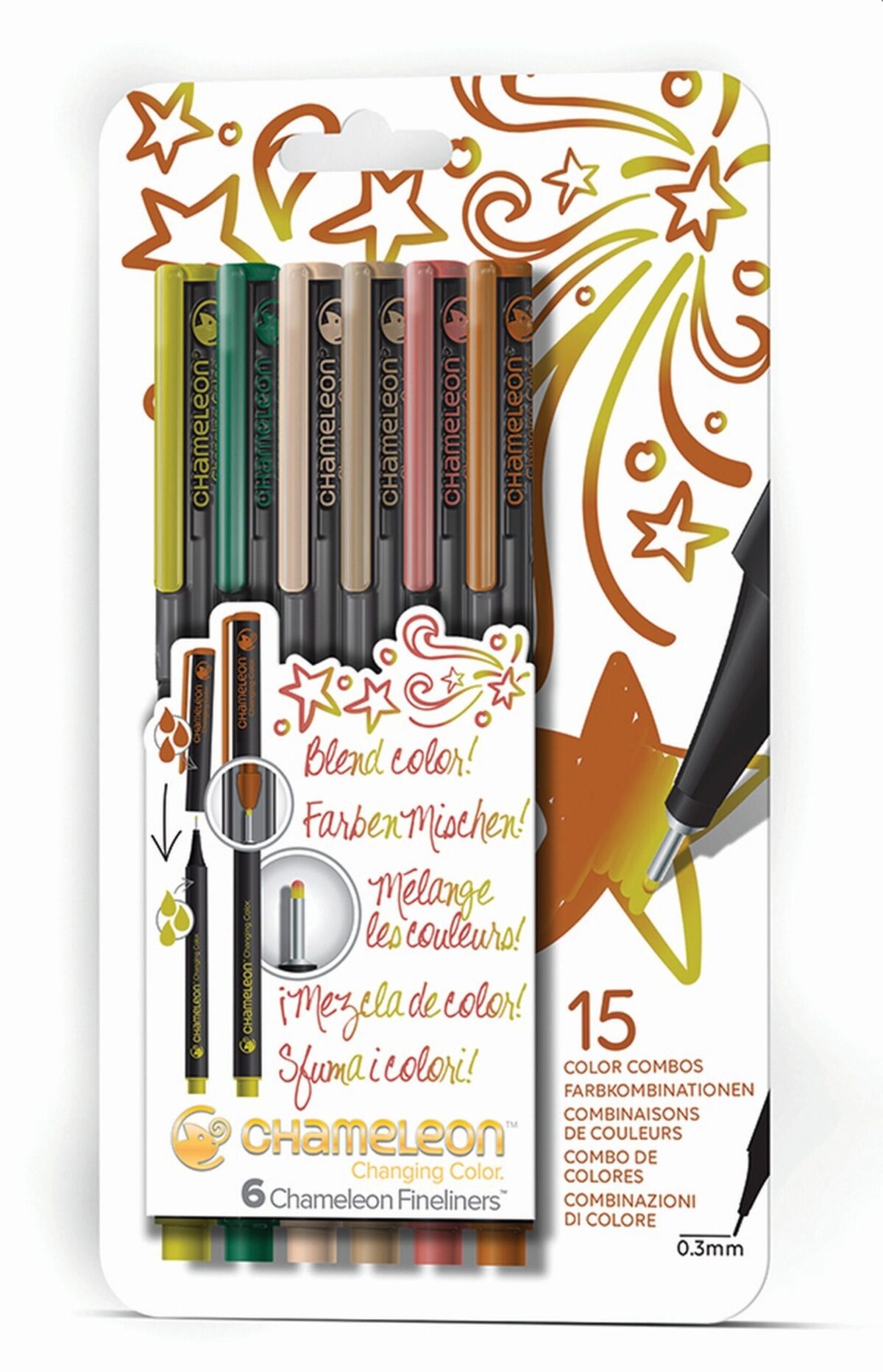 CHAMELEON Fineliner Set 0.3mm FL0602 6 Farben Nature – Hochwertig & günstig bei ShopDeca