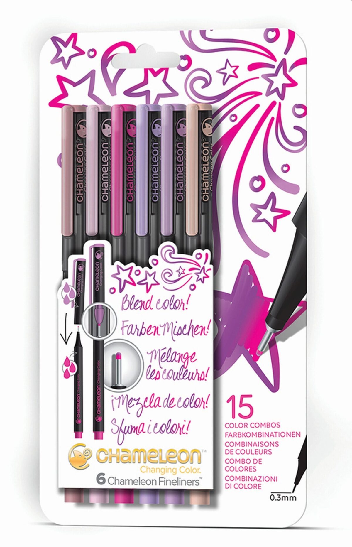 CHAMELEON Fineliner Set 0.3mm FL0603 6 Farben Floral – Hochwertig & günstig bei ShopDeca