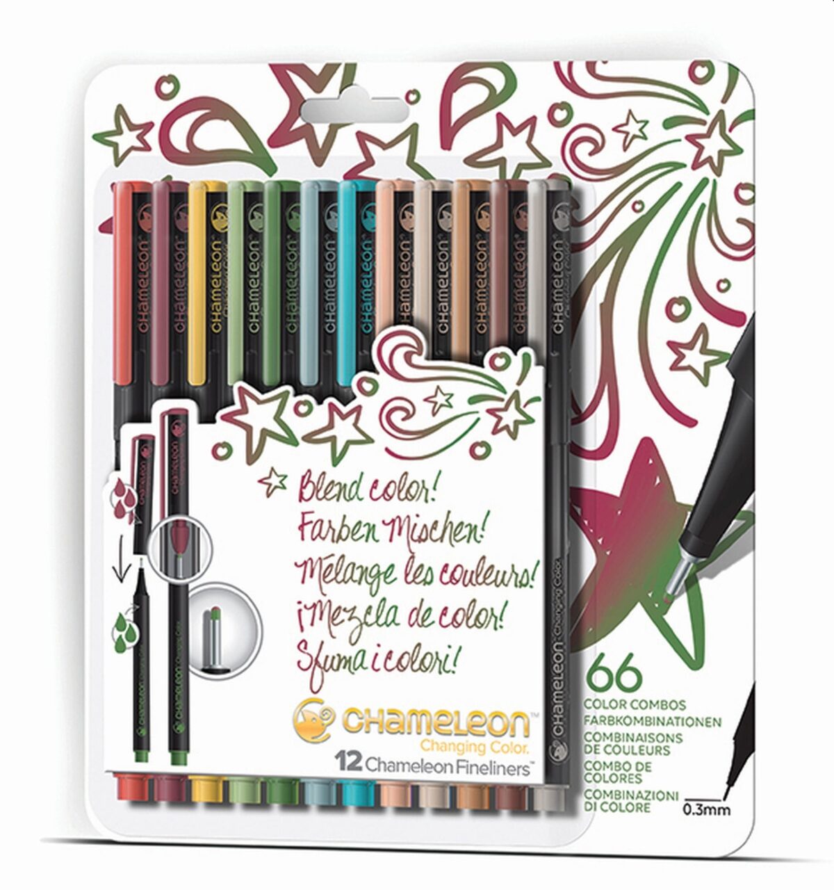 CHAMELEON Fineliner Set 0.3mm FL1202 12 Farben Design – Hochwertig & günstig bei ShopDeca