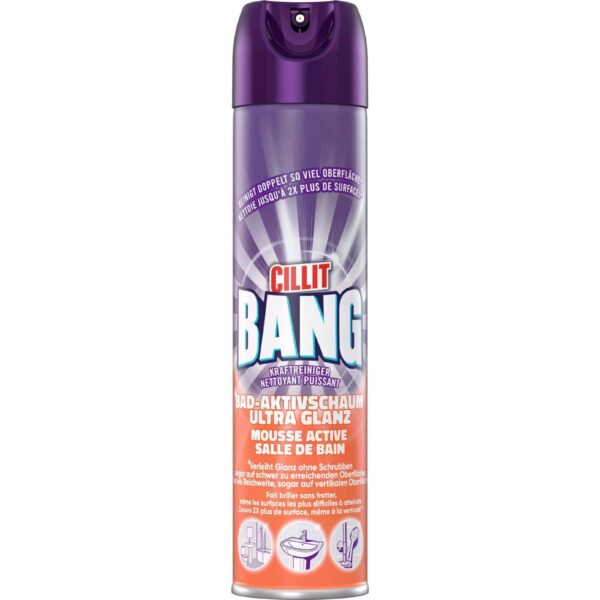 CILLIT BANG Badreiniger Aktivschaum 600ml 330754 Seifenreste und Glanz