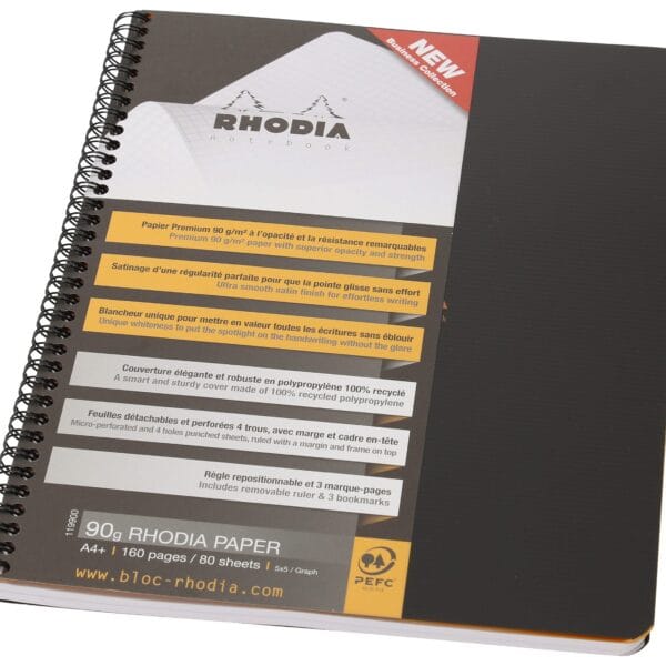 CLAIREFONTAINE Spiralbuch Office A4 119900C PP, kariert, 160 Seiten