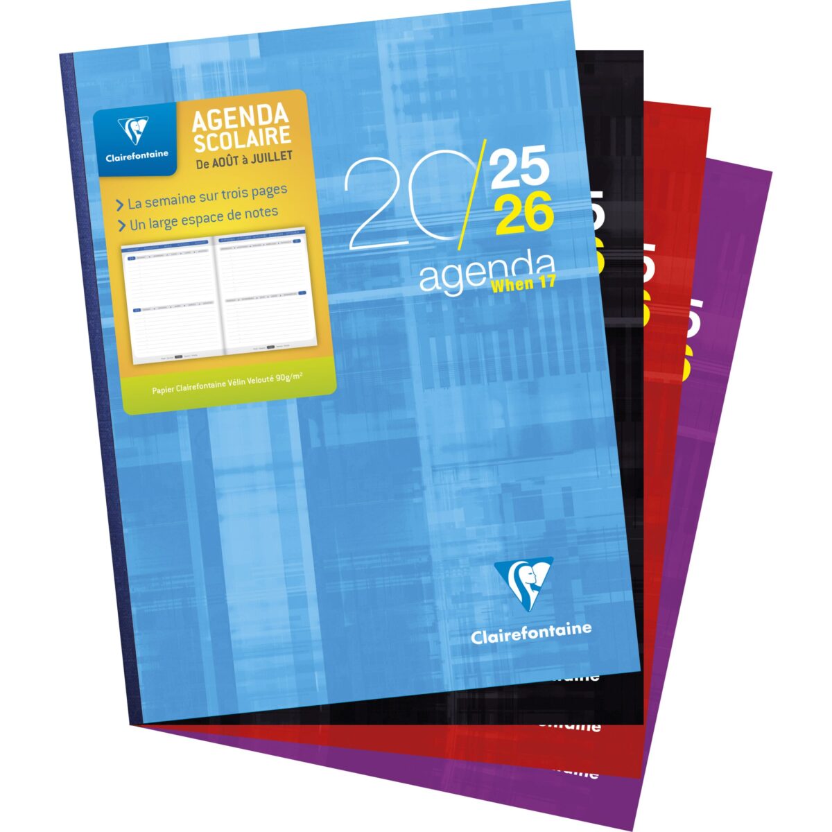 CLAIREFONTAINE Lehreragenda CLF neutral 25/26 3069C 72 Blatt ass. FR 21x29.7cm – Hochwertig & günstig bei ShopDeca