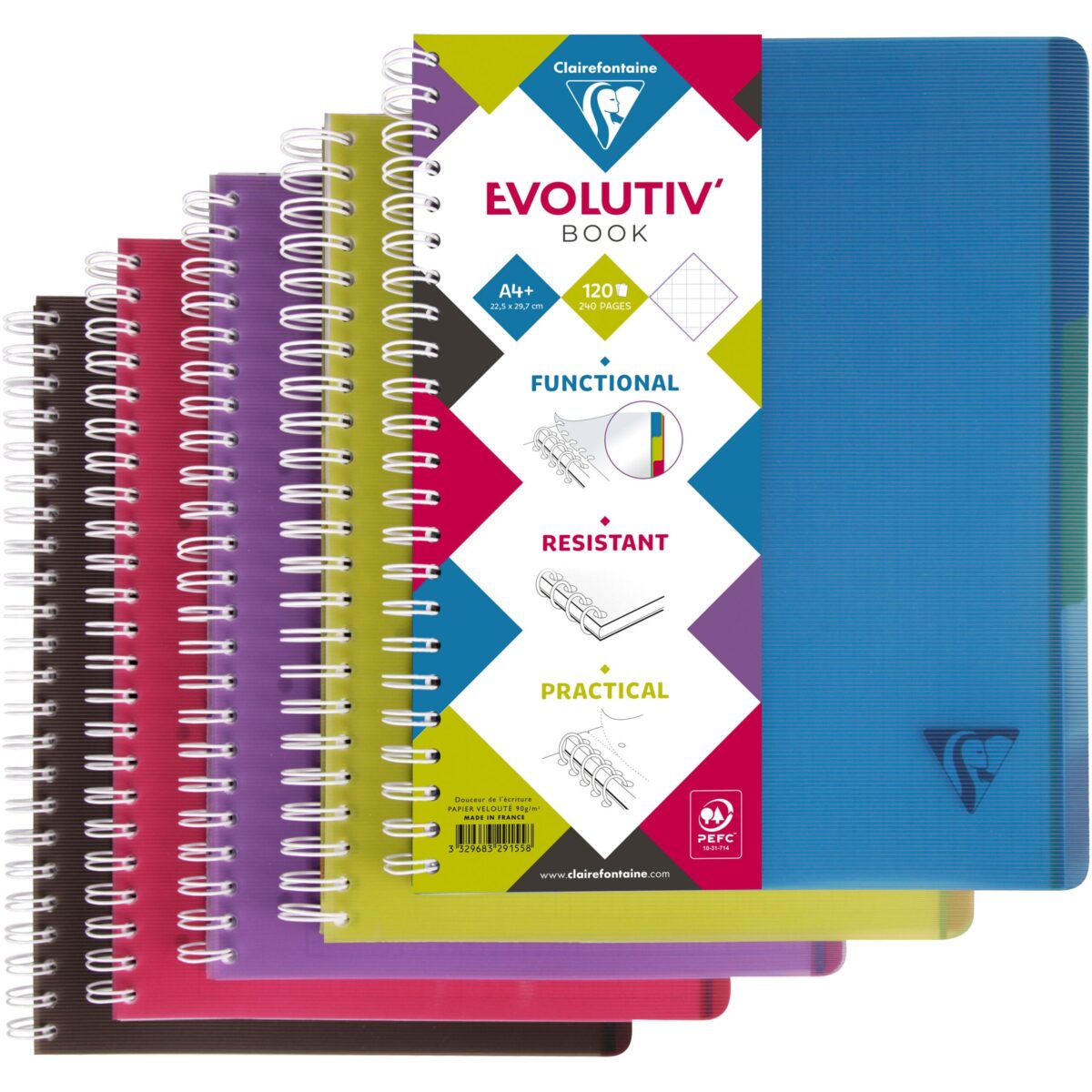 CLAIREFONTAINE LINICOLOR Heft A4+ 329155 5mm 120 Blatt – Hochwertig & günstig bei ShopDeca