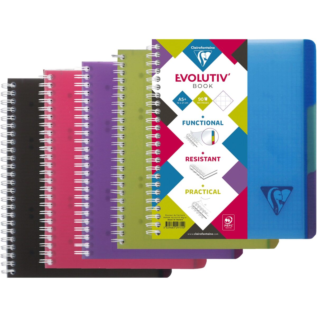 CLAIREFONTAINE LINICOLOR Heft A5+ 329755 5mm 90 Blatt – Hochwertig & günstig bei ShopDeca