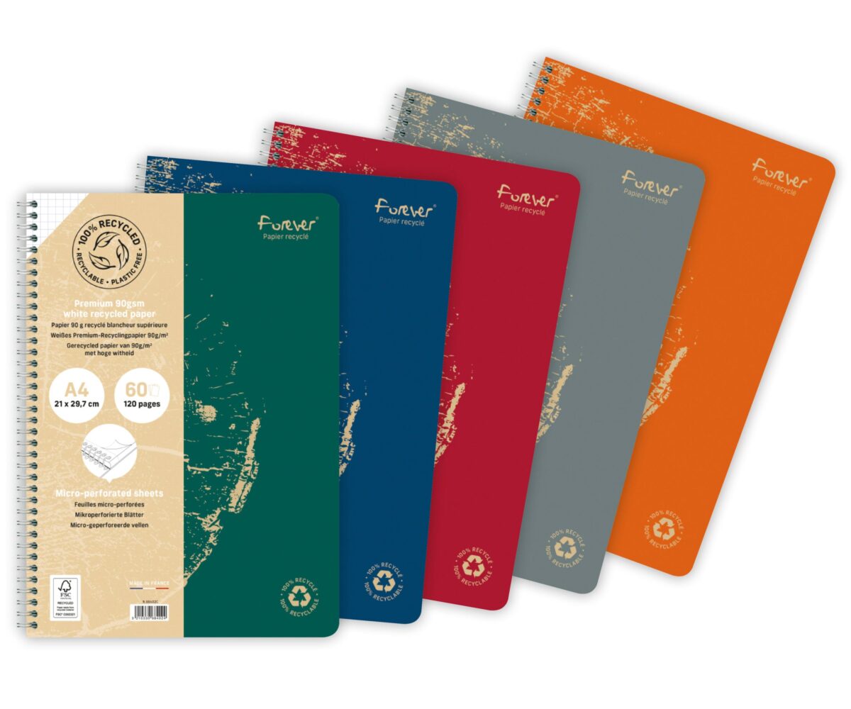 CLAIREFONTAINE Spiralheft FOREVER A4 68402C kariert, assoriert 60 Blatt – Hochwertig & günstig bei ShopDeca