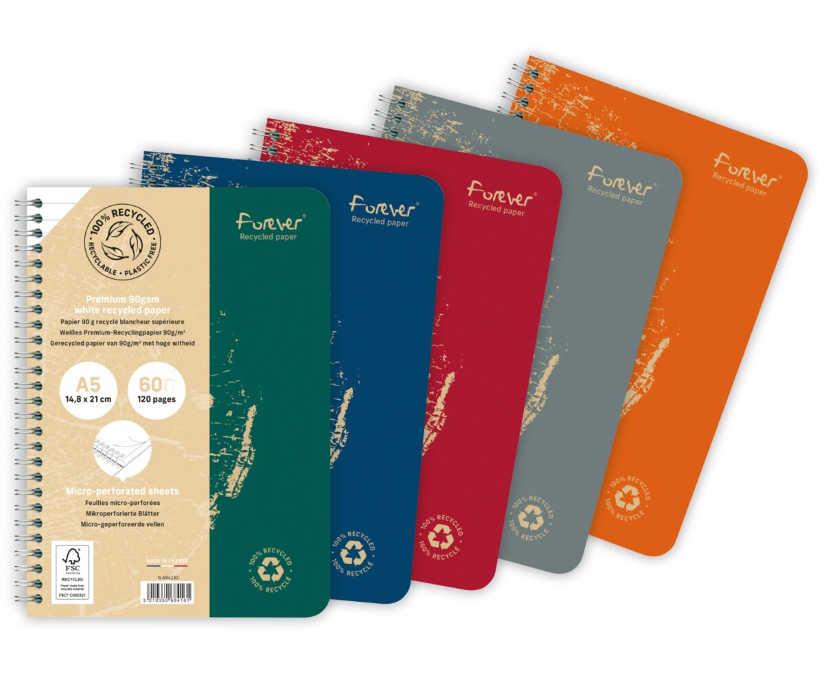 CLAIREFONTAINE Spiralheft FOREVER A5 68416C liniert, assortiert 60 Blatt – Hochwertig & günstig bei ShopDeca