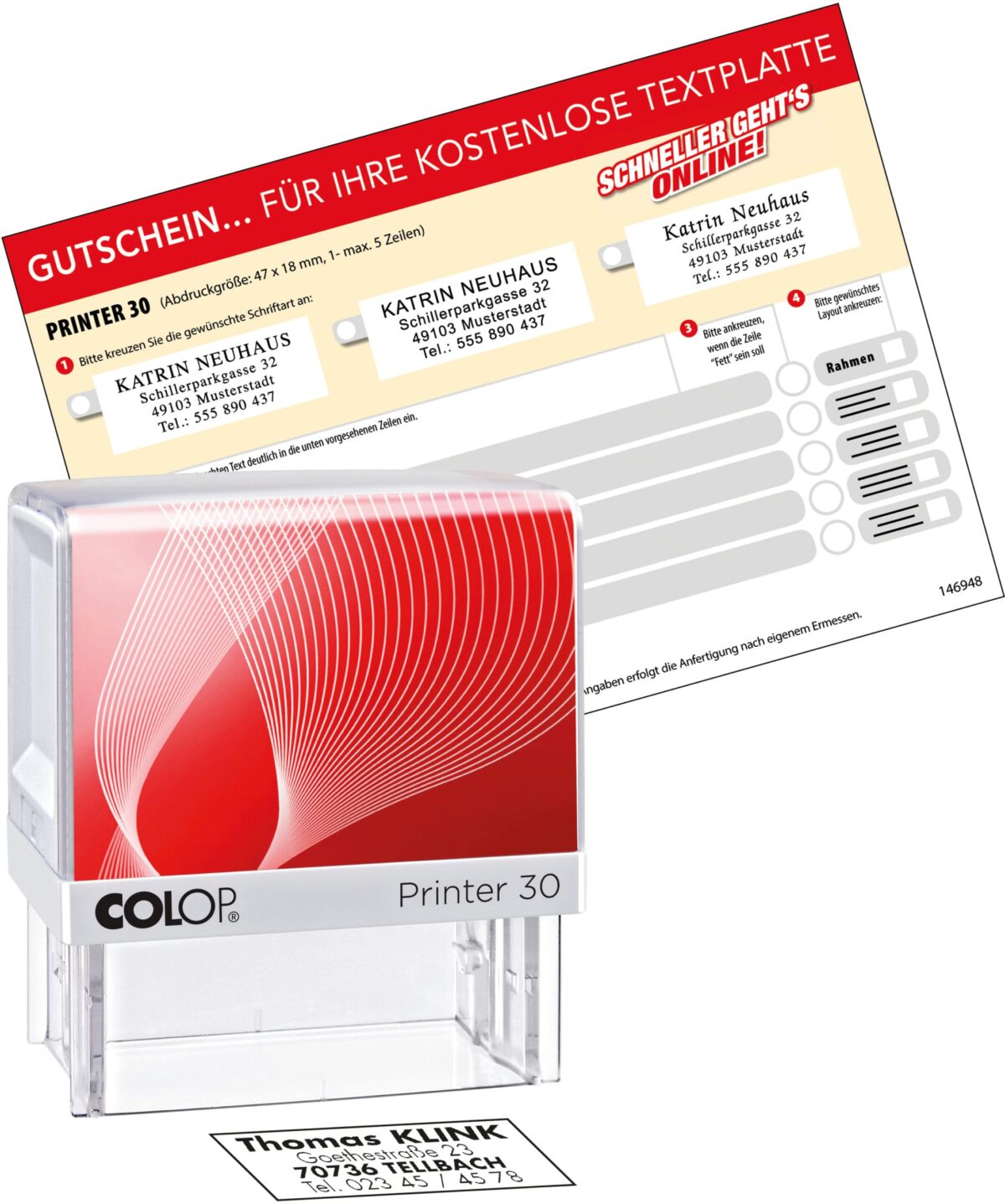 COLOP Mehrtextstempel 30 G7 5 Zeilen 18x47mm – Hochwertig & günstig bei ShopDeca
