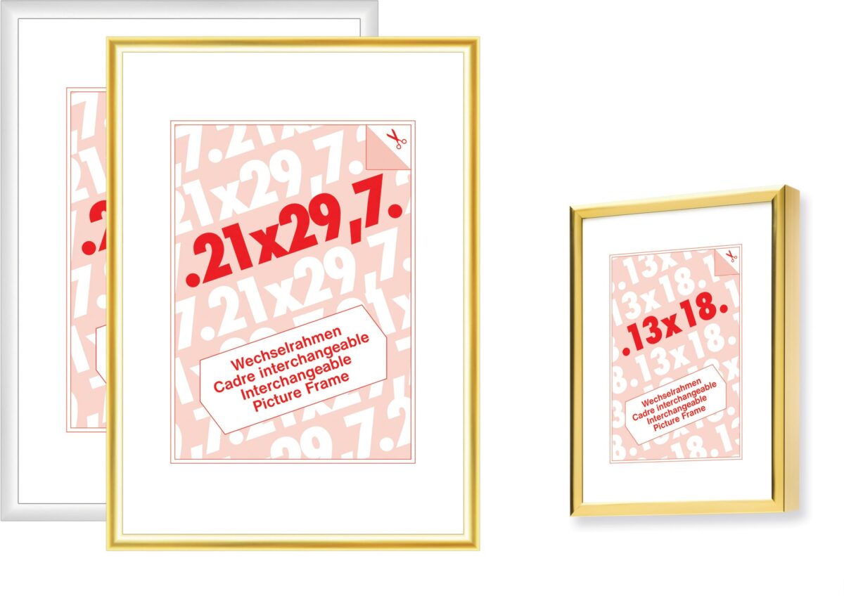 DEBEX Wechselrahmen 18×24cm 901201-180X2 Alu gold – Hochwertig & günstig bei ShopDeca