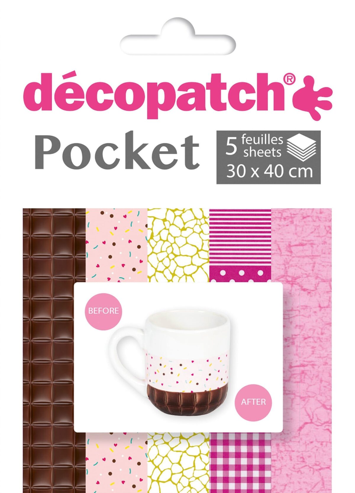 DECOPATCH Papier Pocket Nr. 3 DP003O 5 Blatt à 30x40cm – Hochwertig & günstig bei ShopDeca