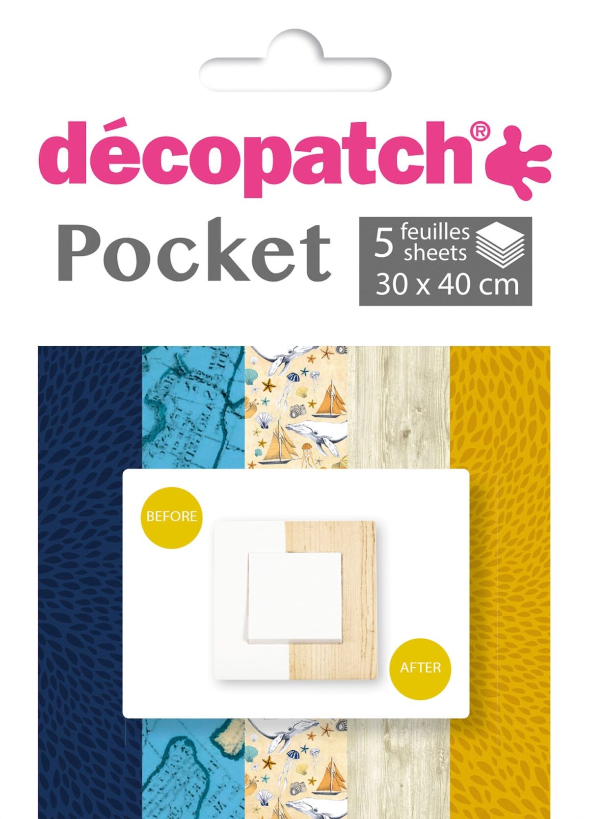 DECOPATCH Papier Pocket Nr. 15 DP015O 5 Blatt à 30x40cm – Hochwertig & günstig bei ShopDeca