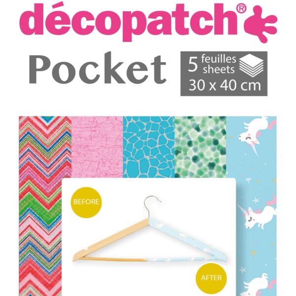 DECOPATCH Papier Pocket Nr. 30 DP030C 5 Blatt à 30x40cm