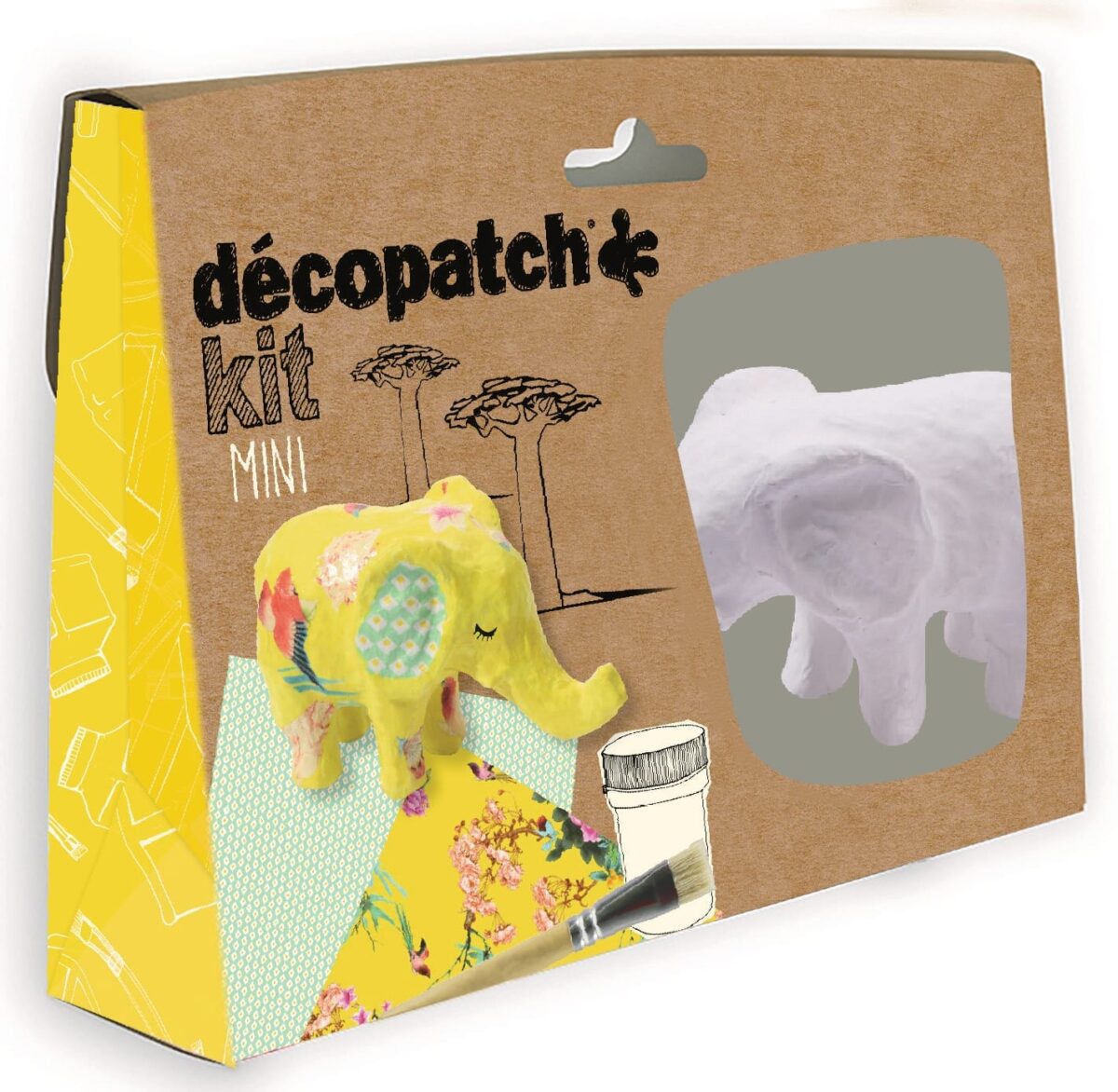 DECOPATCH Bastelset Elefant KIT029C Bogen, Tier, Pinsel, Lack – Hochwertig & günstig bei ShopDeca