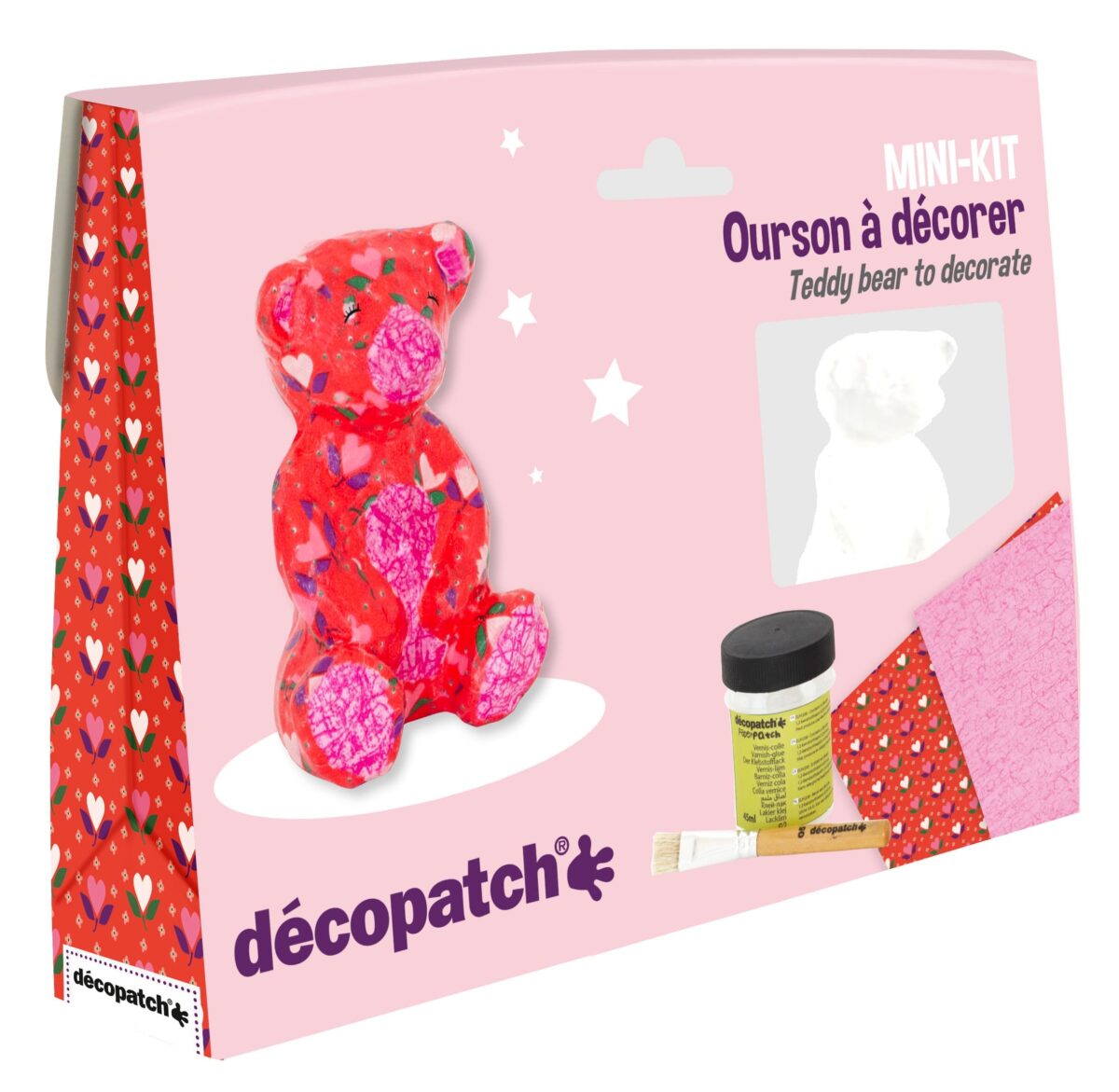 DECOPATCH Bastelset Teddybär KIT037C Bogen, Tier, Pinsel, Lack – Hochwertig & günstig bei ShopDeca