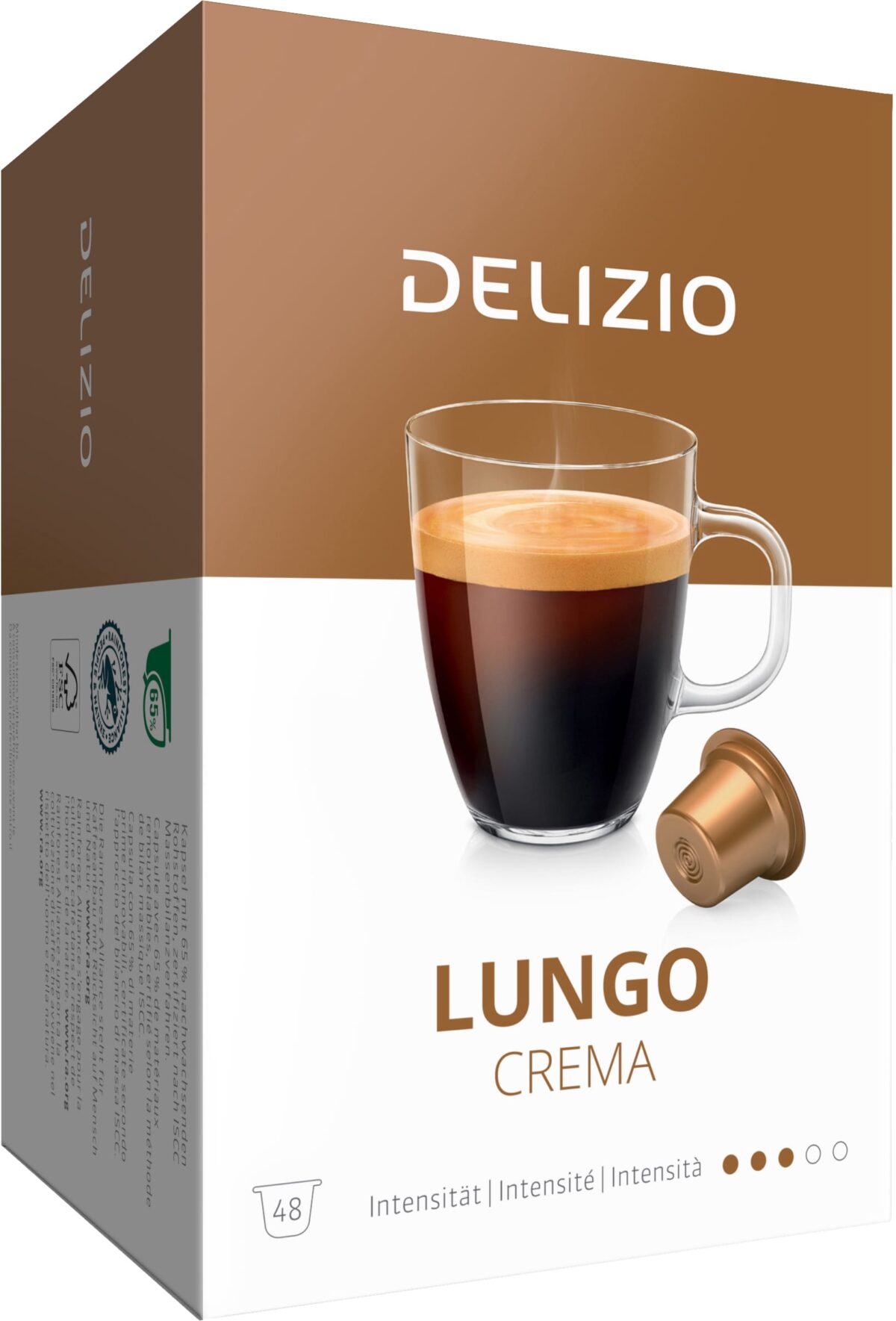 DELIZIO Kaffeekapseln 10168322 Lungo Crema 48 Stk. – Hochwertig & günstig bei ShopDeca