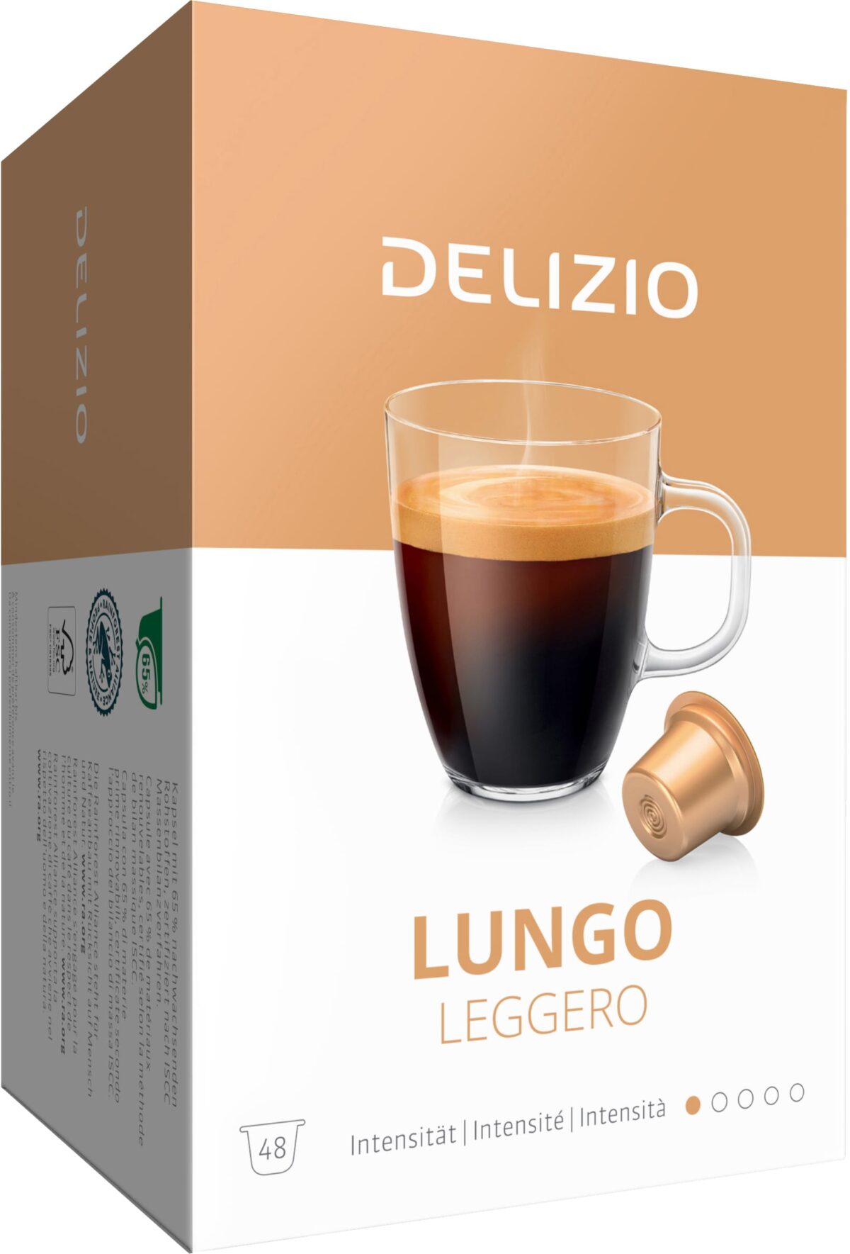 DELIZIO Kaffeekapsel 10170588 Lungo Leggero 48 Kapseln – Hochwertig & günstig bei ShopDeca